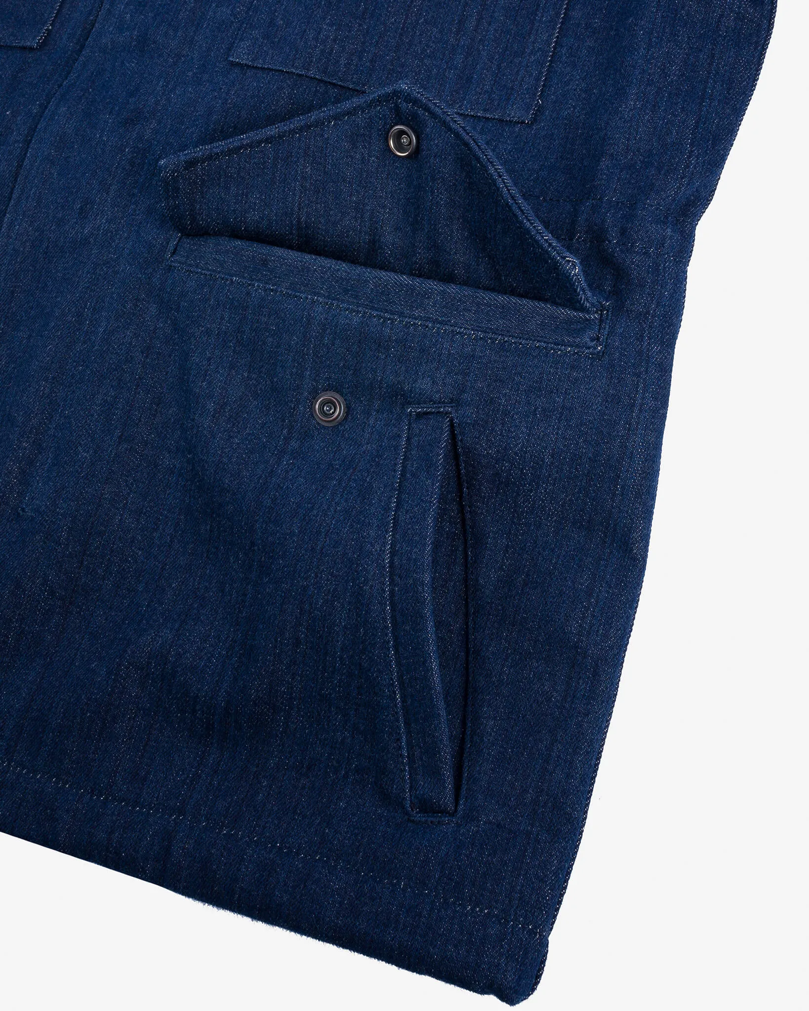 16oz Natural Indigo Selvedge Denim M65 Field Jacket