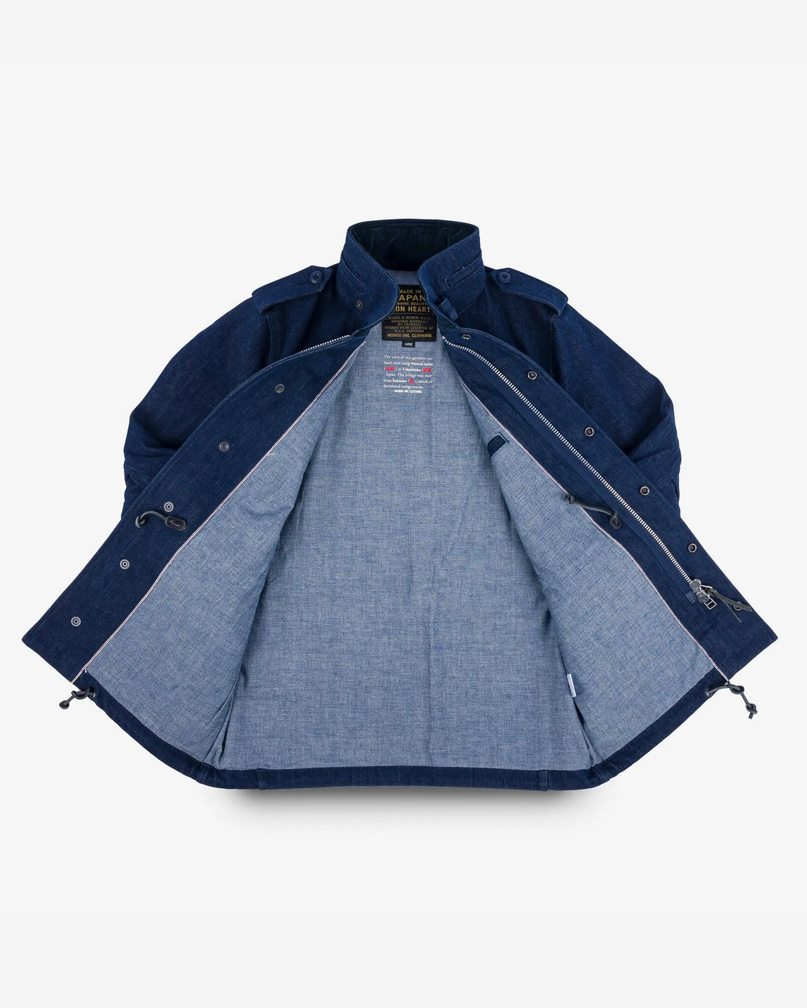 16oz Natural Indigo Selvedge Denim M65 Field Jacket