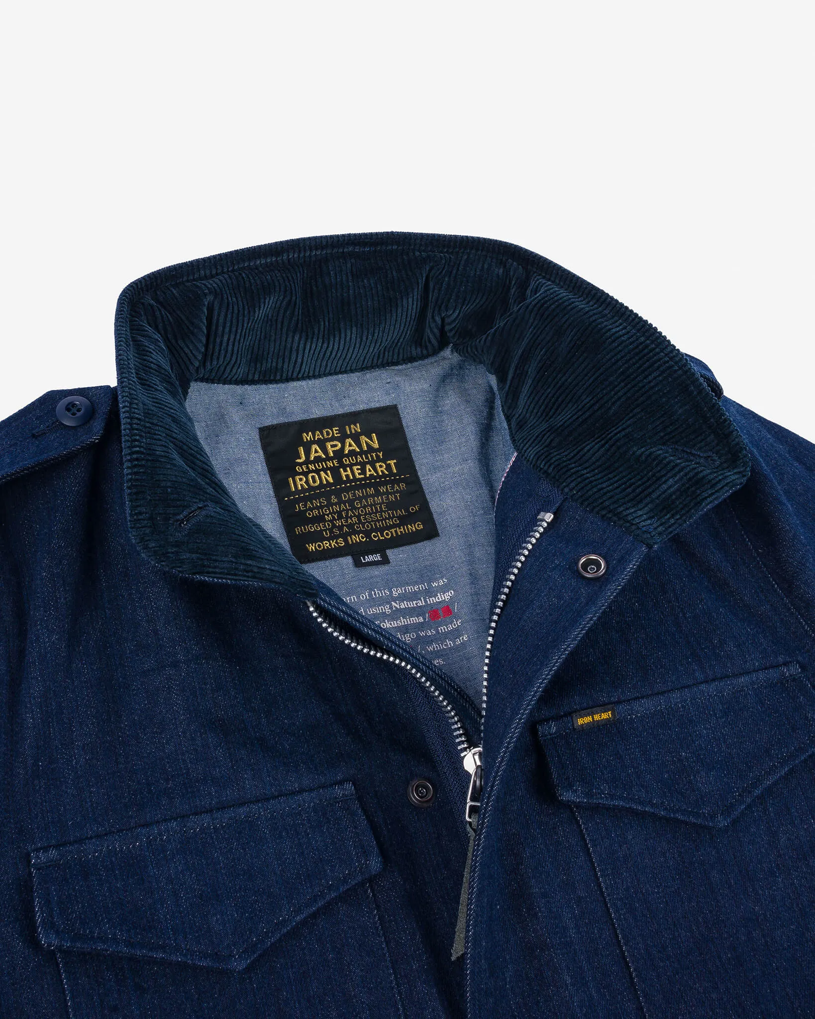 16oz Natural Indigo Selvedge Denim M65 Field Jacket