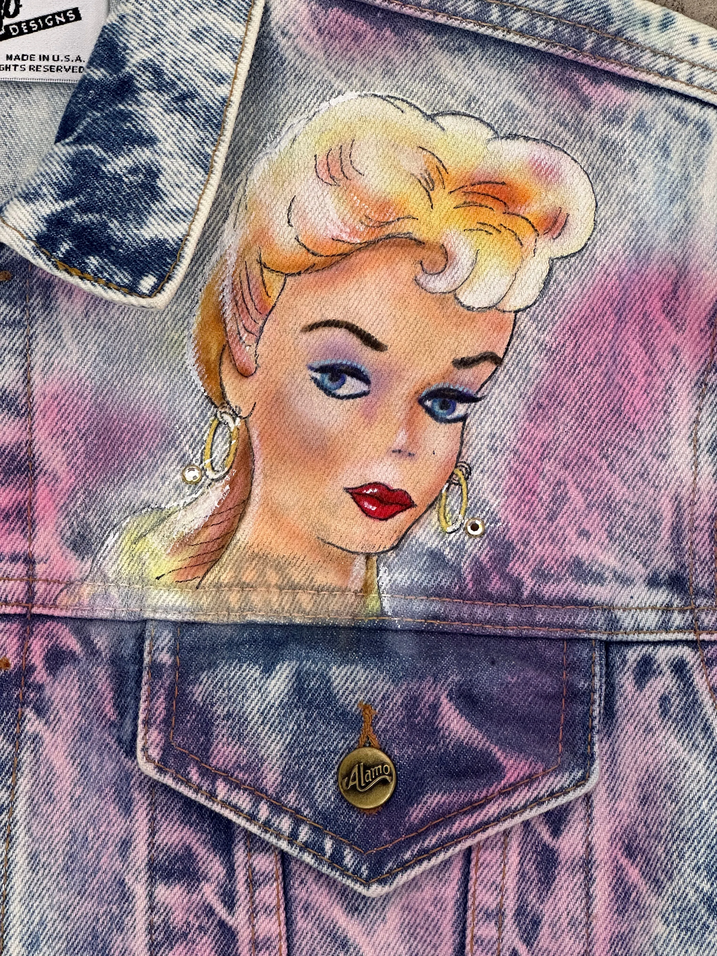 1987 Tony Alamo Designs Barbie Airbrushed Denim Jacket