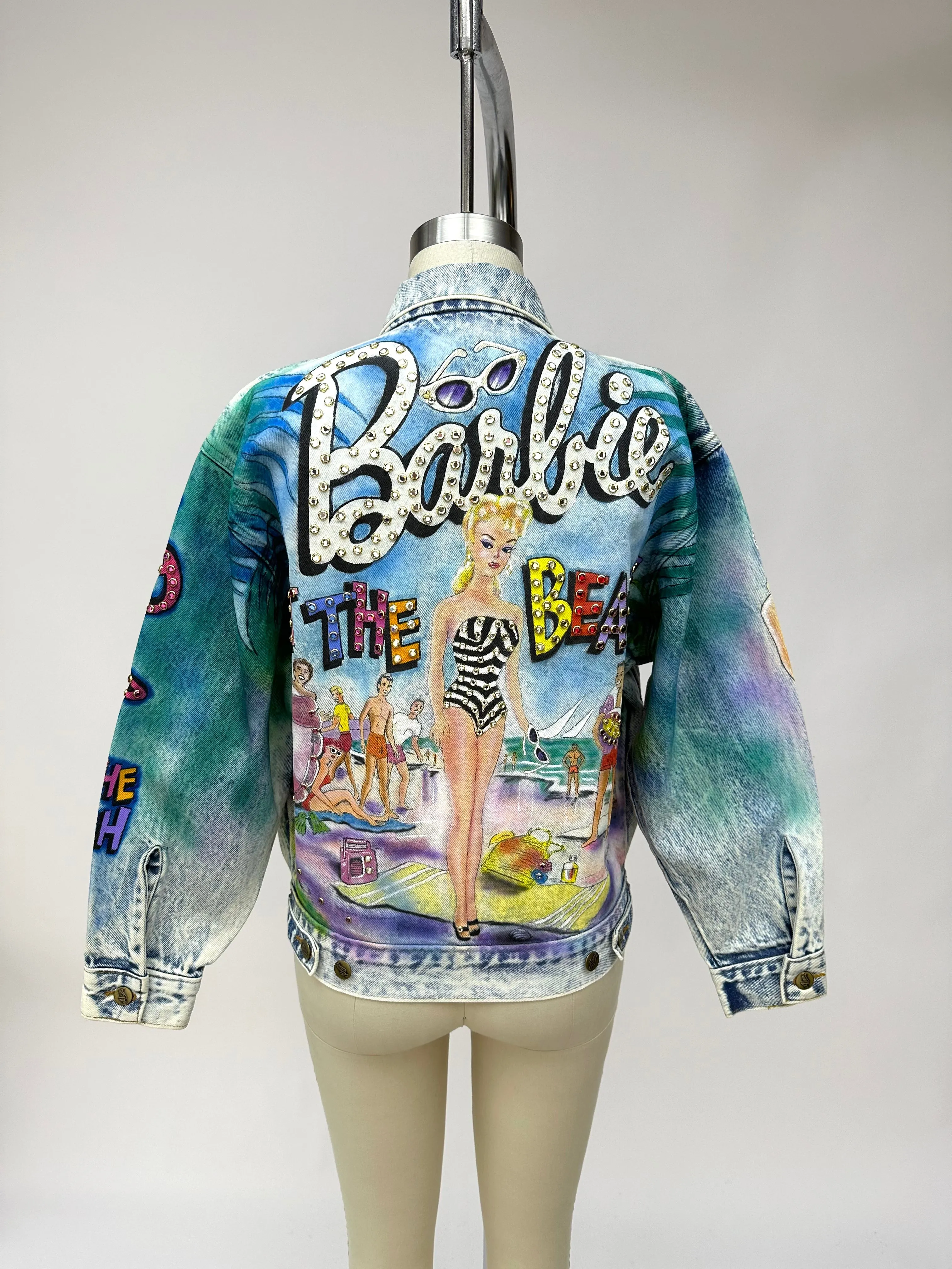 1987 Tony Alamo Designs Barbie Airbrushed Denim Jacket