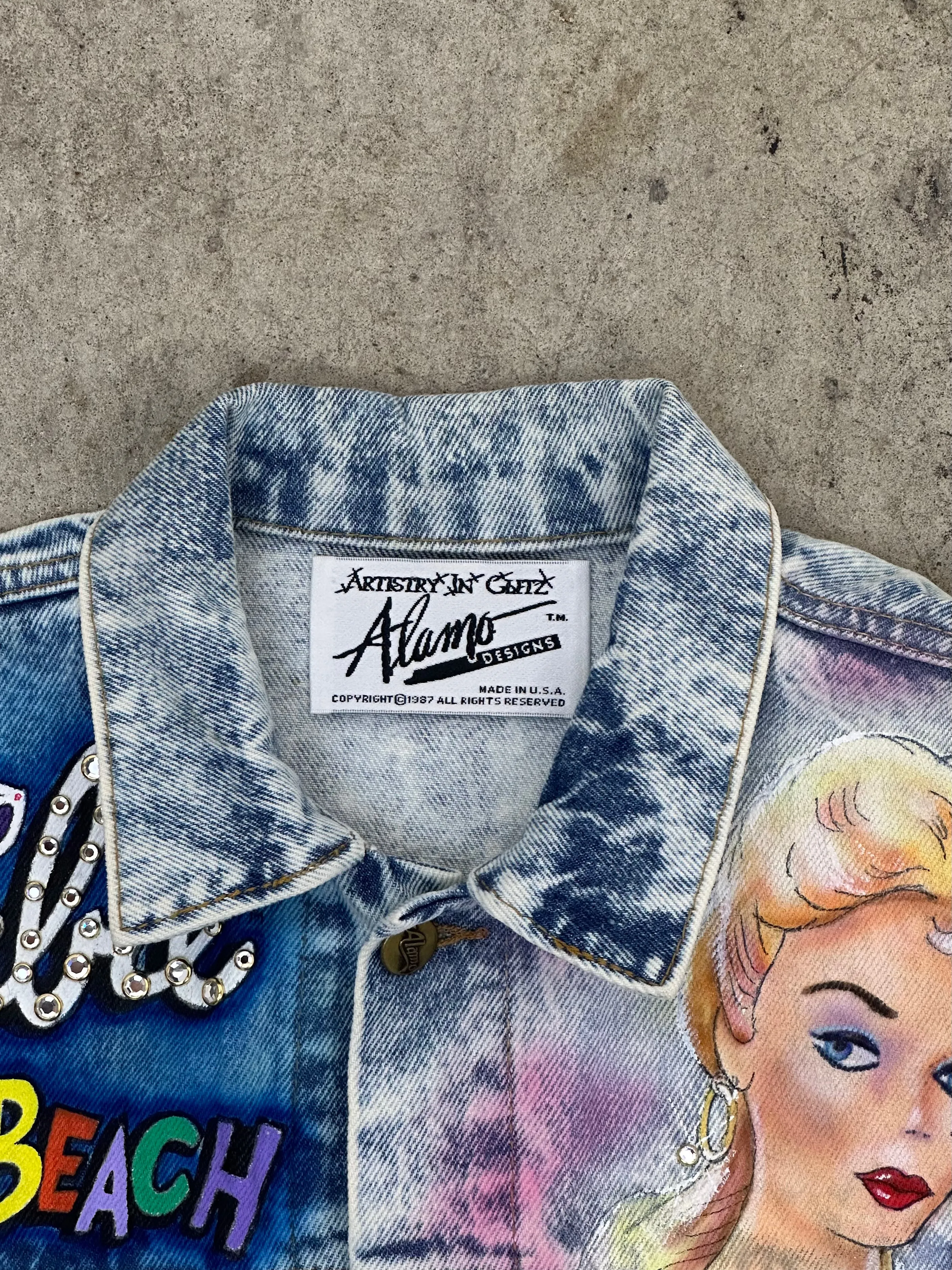 1987 Tony Alamo Designs Barbie Airbrushed Denim Jacket