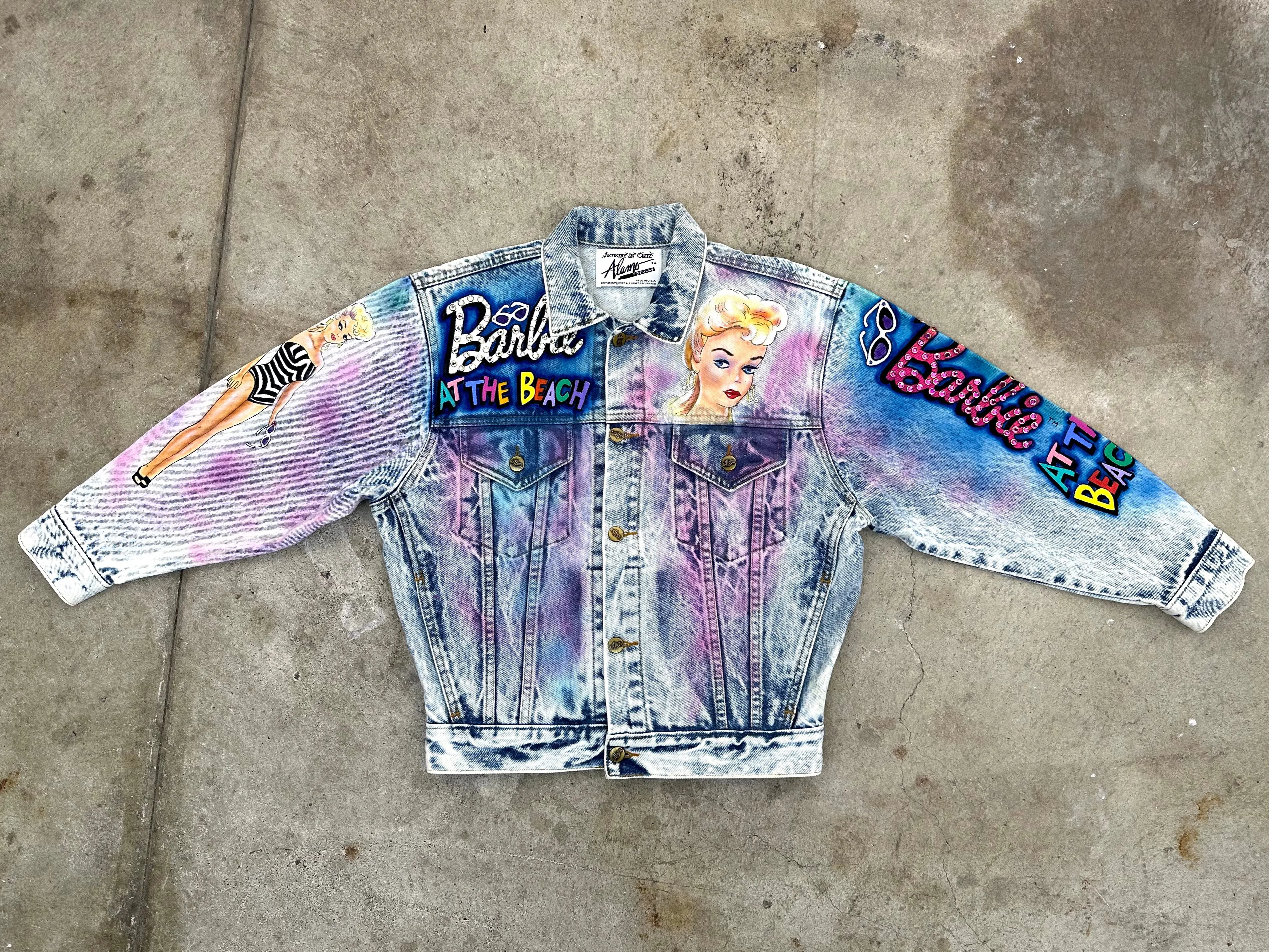 1987 Tony Alamo Designs Barbie Airbrushed Denim Jacket