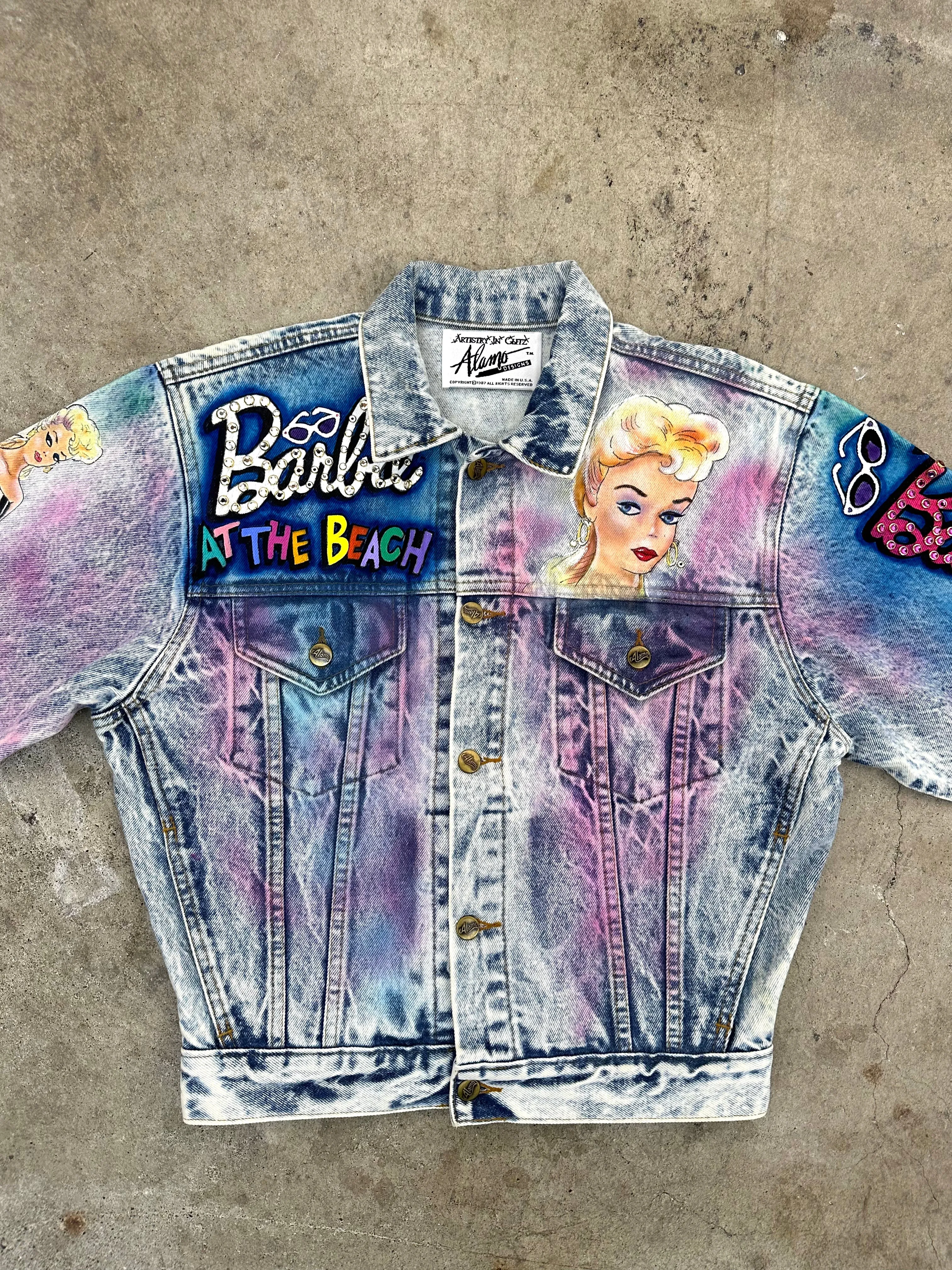 1987 Tony Alamo Designs Barbie Airbrushed Denim Jacket