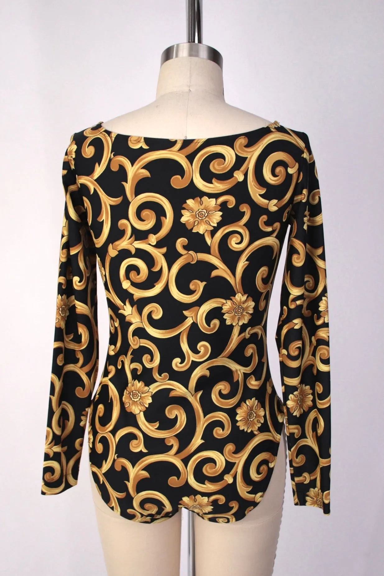 1990s Baroque Printed Bodysuit