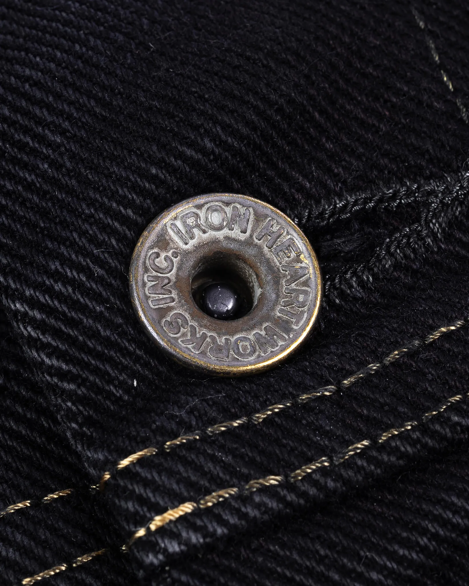 19oz Left-Hand Twill Selvedge Denim Type III Jacket -  Indigo Overdyed Black