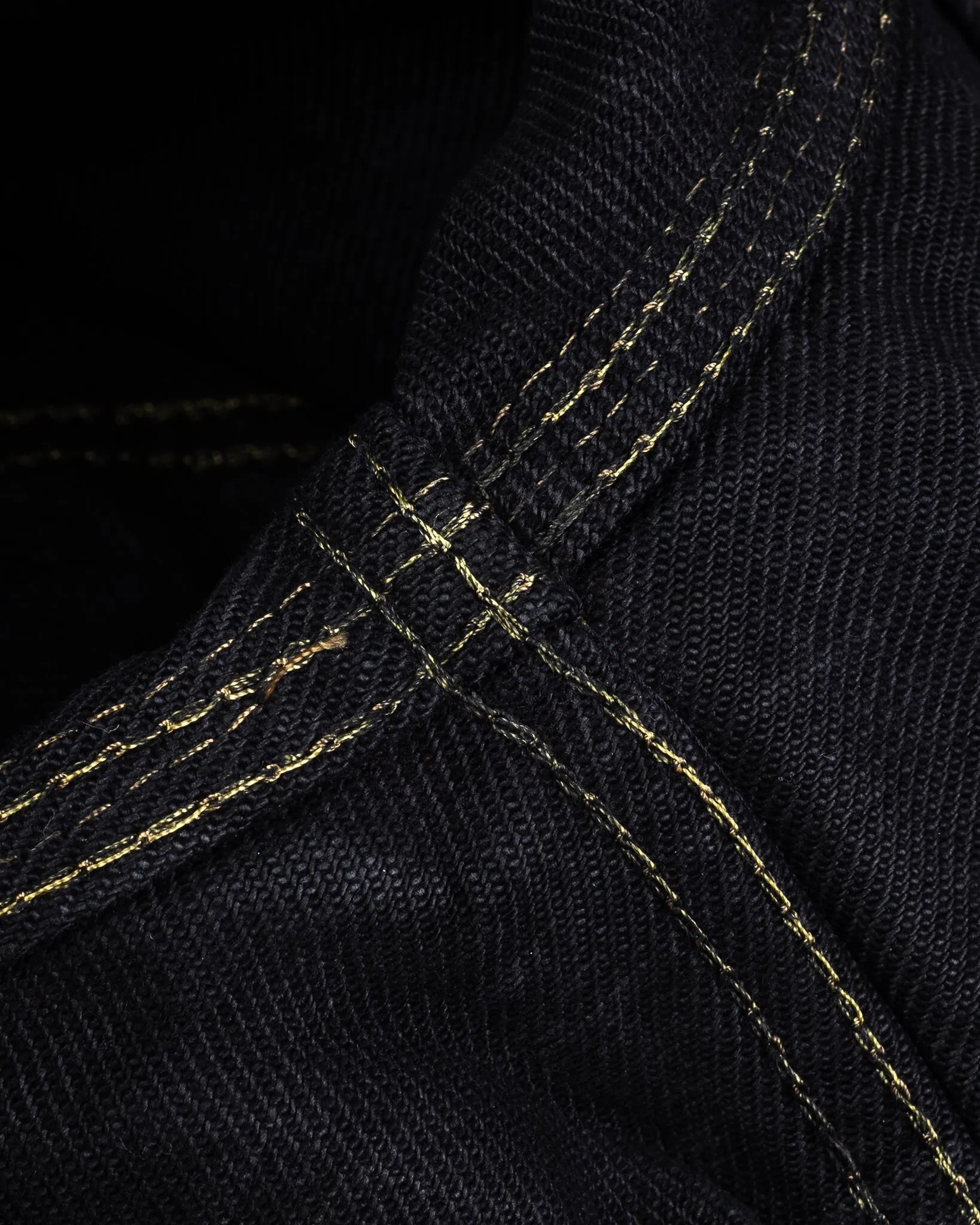 19oz Left-Hand Twill Selvedge Denim Type III Jacket -  Indigo Overdyed Black