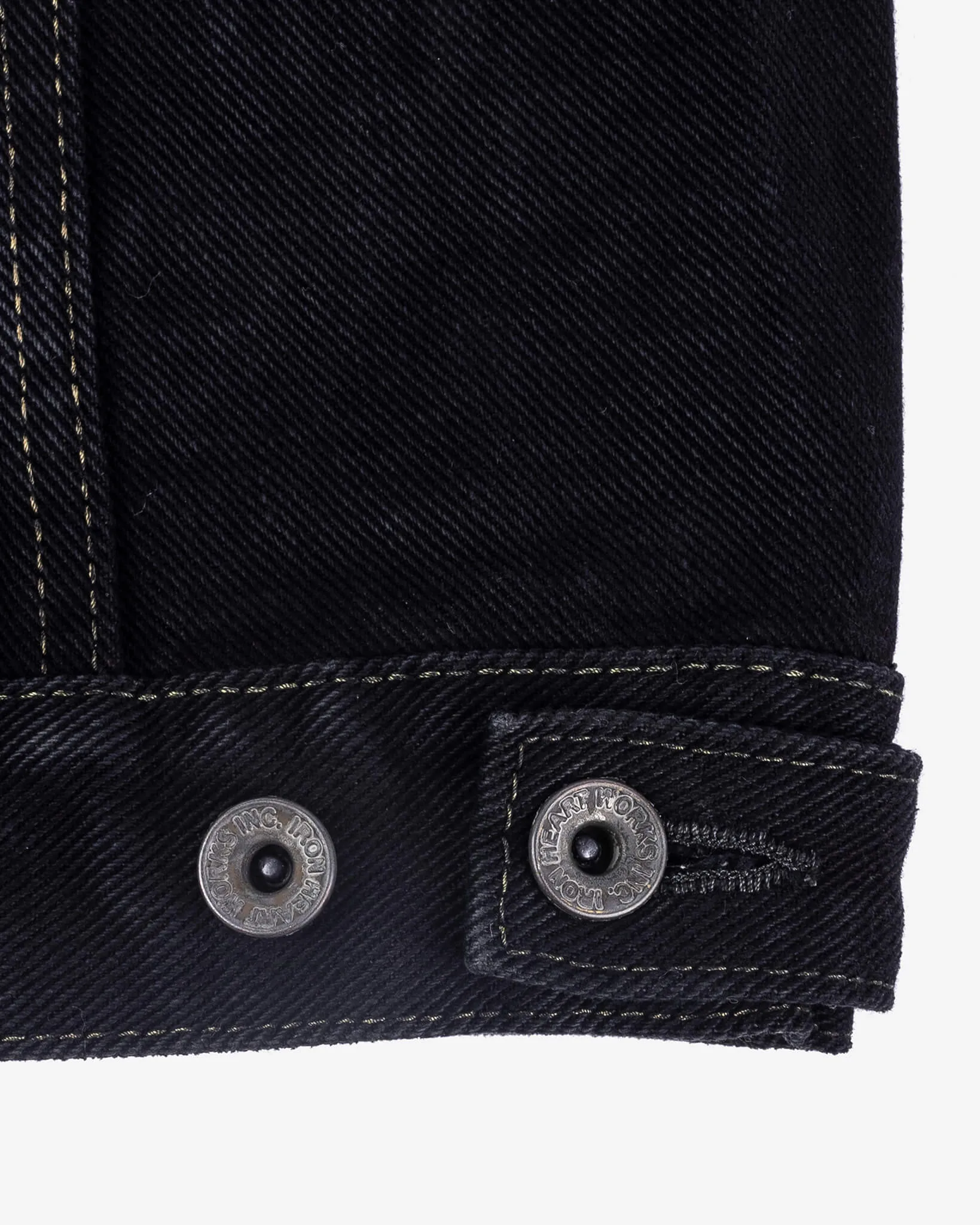 19oz Left-Hand Twill Selvedge Denim Type III Jacket -  Indigo Overdyed Black