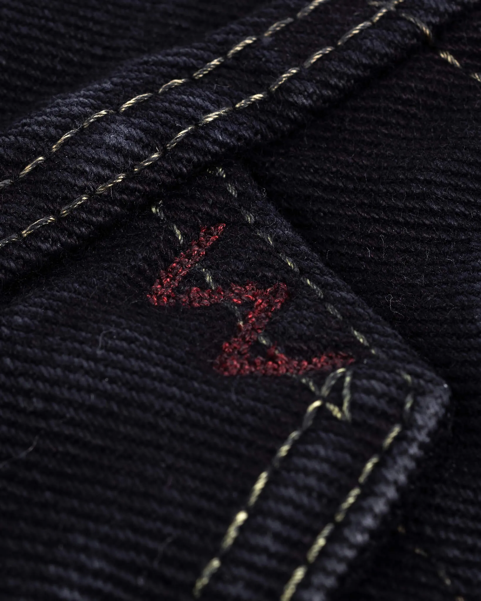 19oz Left-Hand Twill Selvedge Denim Type III Jacket -  Indigo Overdyed Black