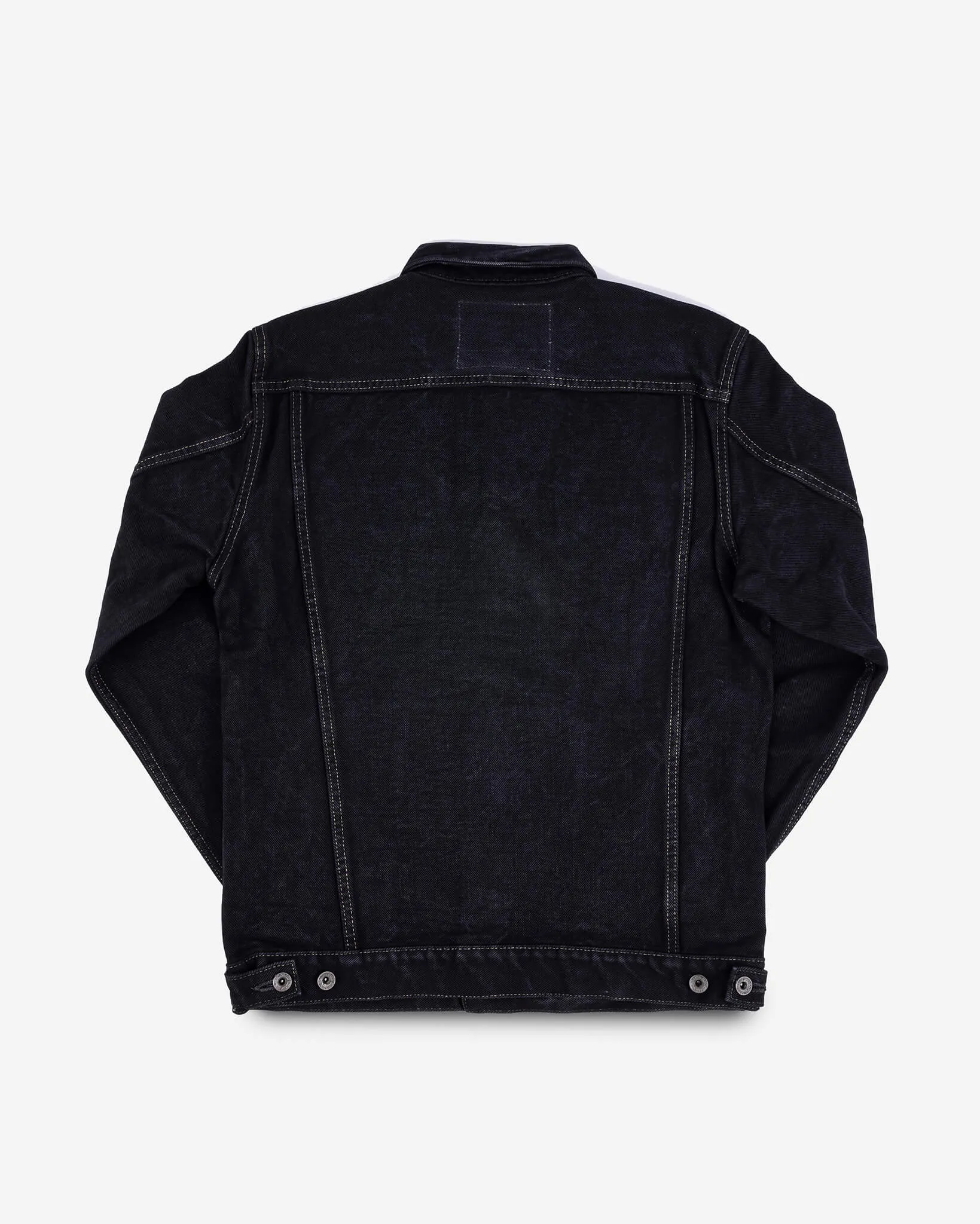 19oz Left-Hand Twill Selvedge Denim Type III Jacket -  Indigo Overdyed Black