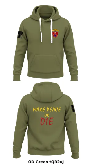 1st Battalion, 5th Marines  Store 1  Core Men's Hooded Performance Sweatshirt - tQR2uJ