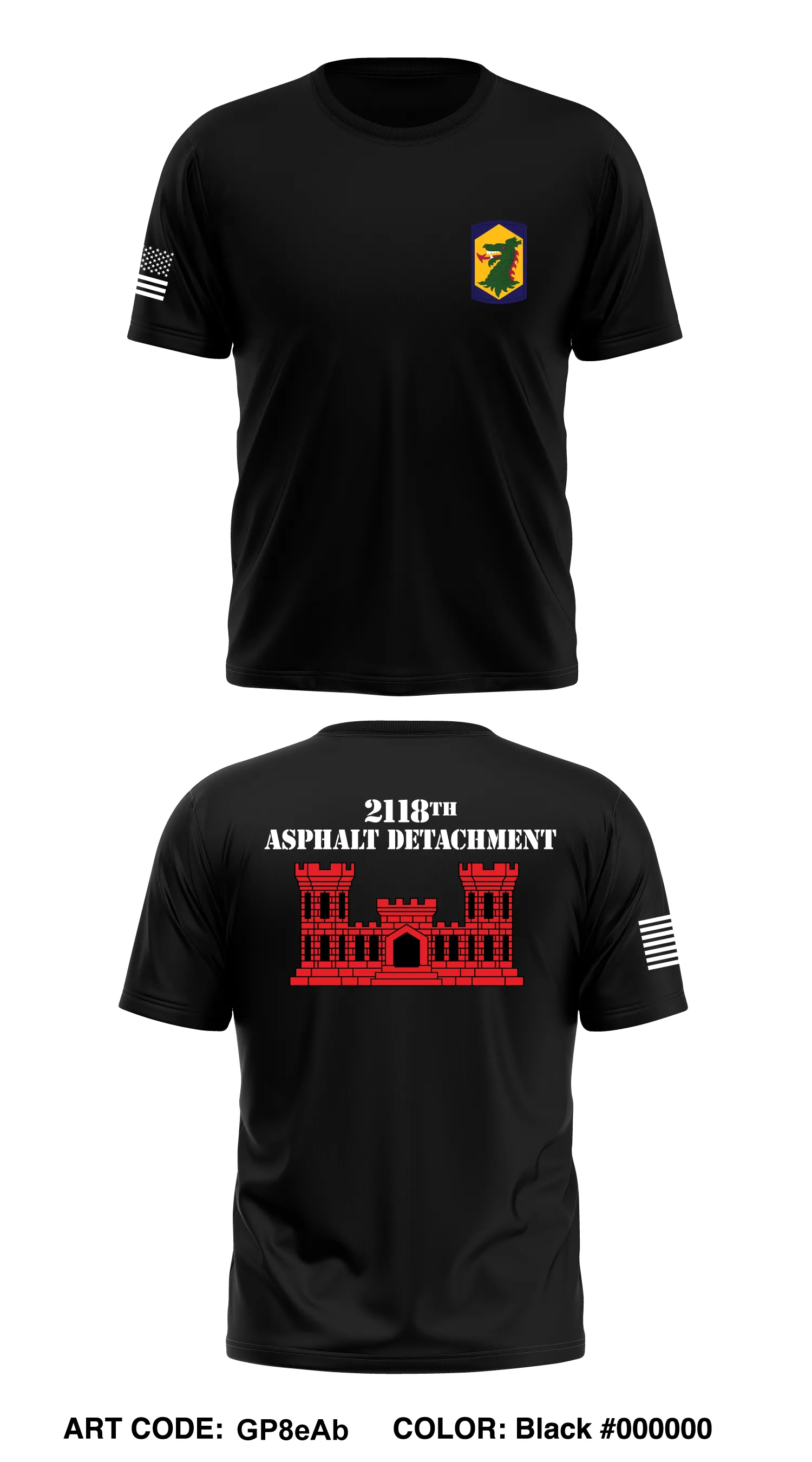 2118 Asphalt Detachment Core Men's SS Performance Tee - GP8eAb