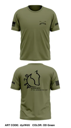 2nd PLT, A TRP, 3-61 CAV Store 1 Core Men's SS Performance Tee - dyzWdU