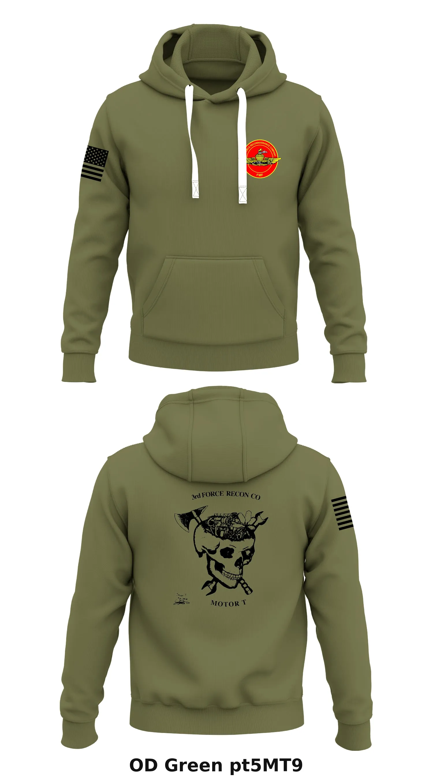 3rd force reconnaissance  Store 1  Core Men's Hooded Performance Sweatshirt - pt5MT9