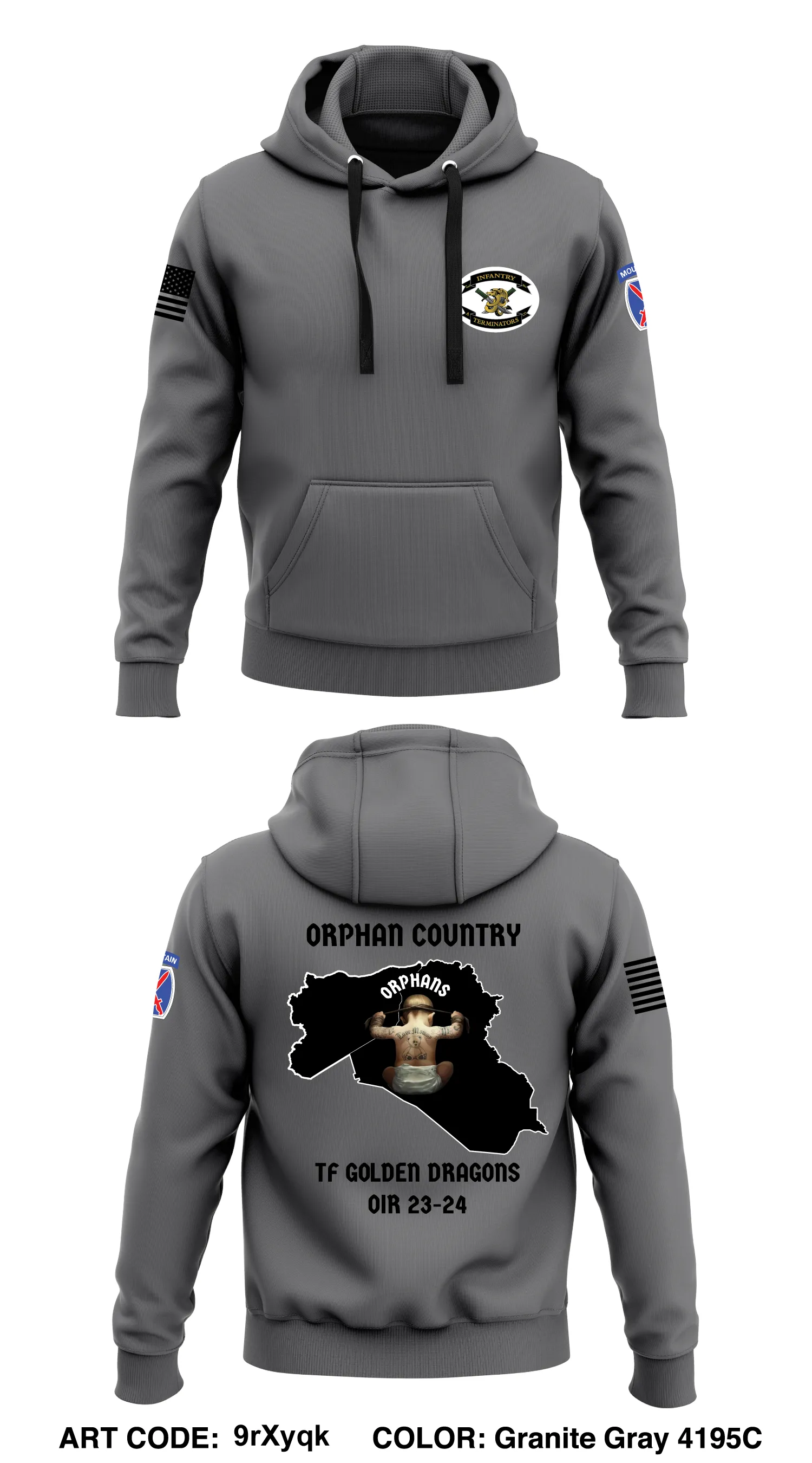 A co 2-14 3rd platoon  Core Men's Hooded Performance Sweatshirt - 9rXyqk