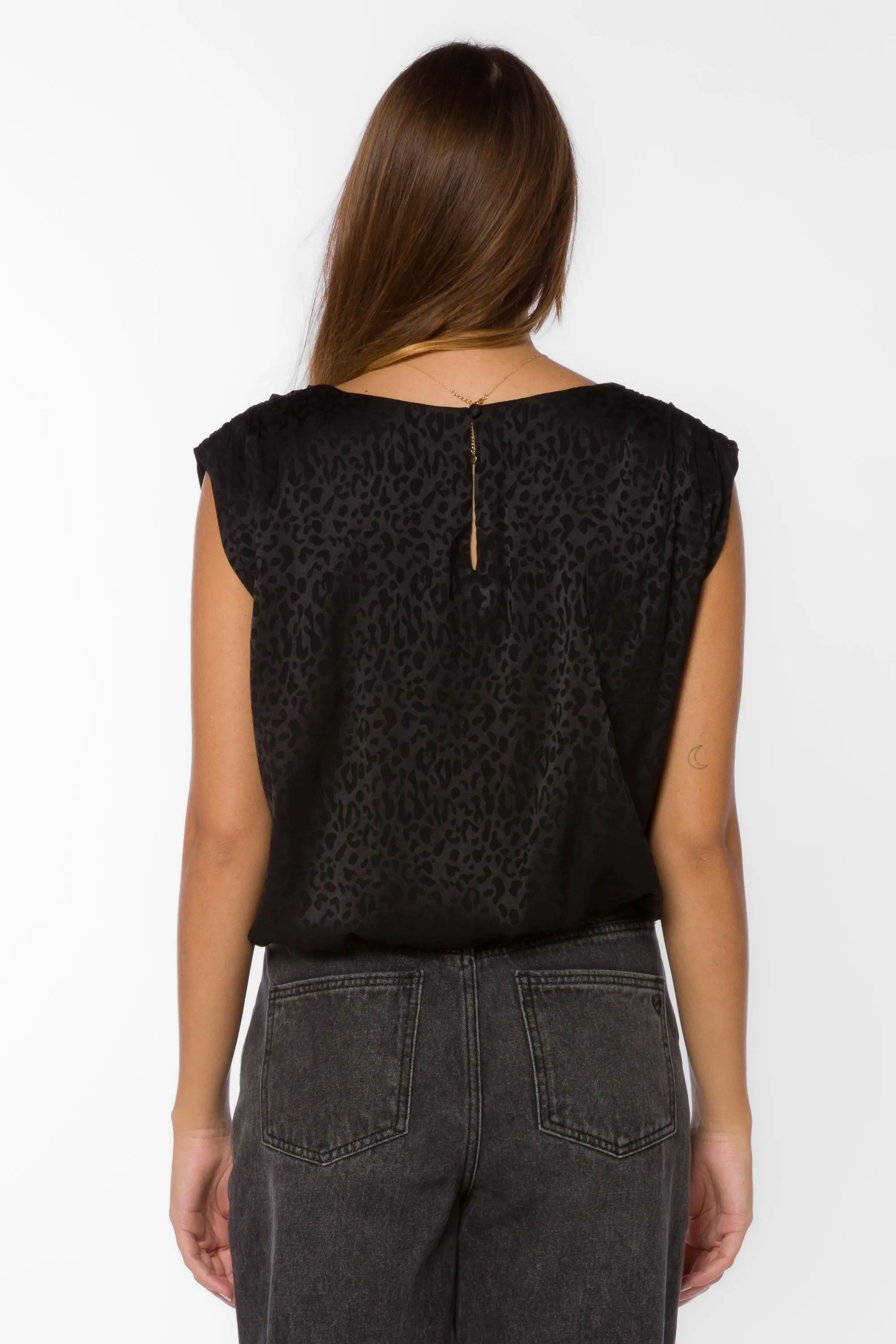 Apollo Black Leopard Top