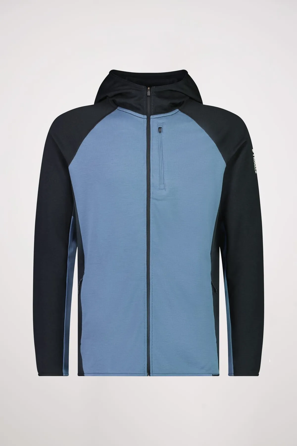 Approach Merino Gridlock Hood - Blue Slate Black