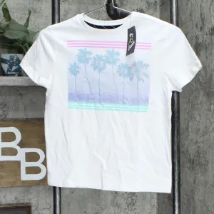 Art Class Boys' 'Palm Tree Line' Graphic Short Sleeve T-Shirt White S