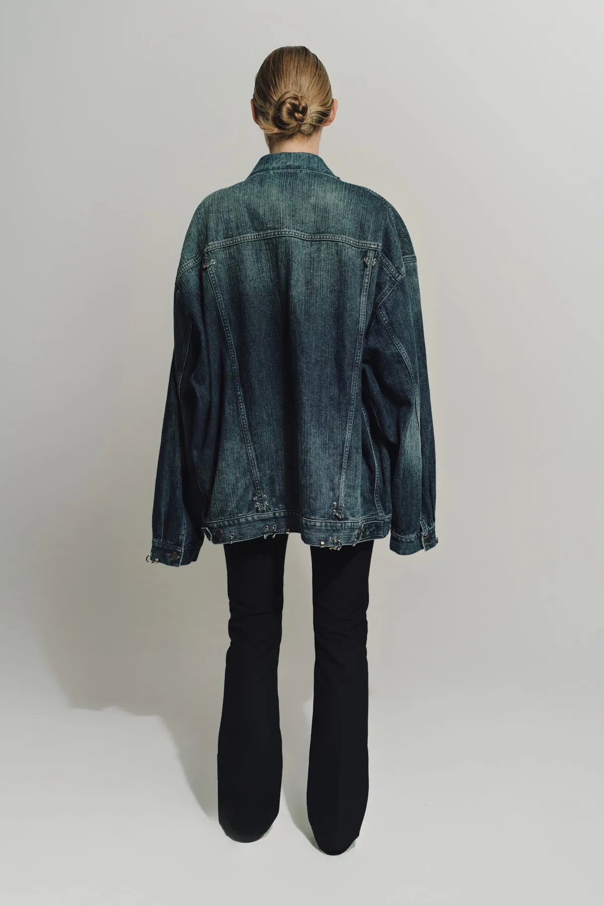 BALENCIAGA | DENIM PIERCED JACKET