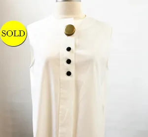 Balenciaga Sleeveless Cotton Blouse Size 36 It (Xs / 0 Us)