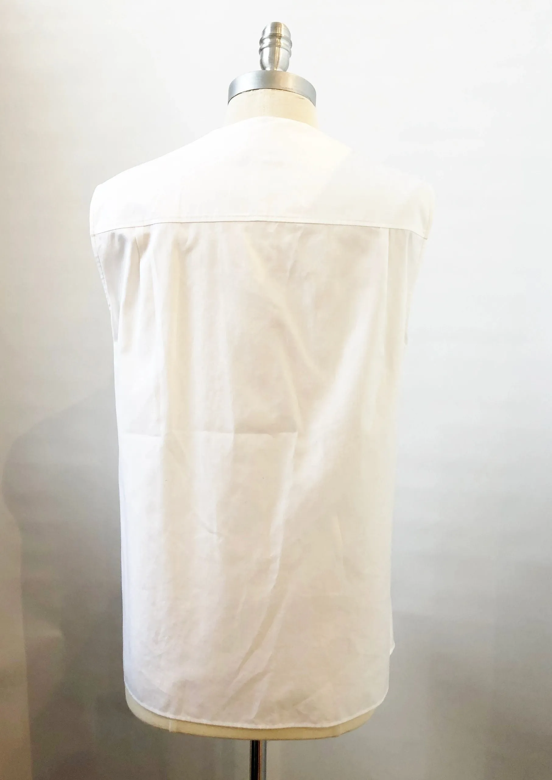 Balenciaga Sleeveless Cotton Blouse Size 36 It (Xs / 0 Us)