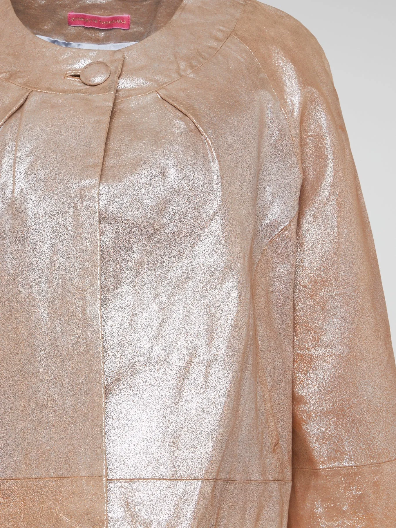 Beige Leather Coat