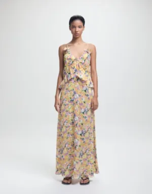 Bel Dress - Yellow Dandelion Crepe