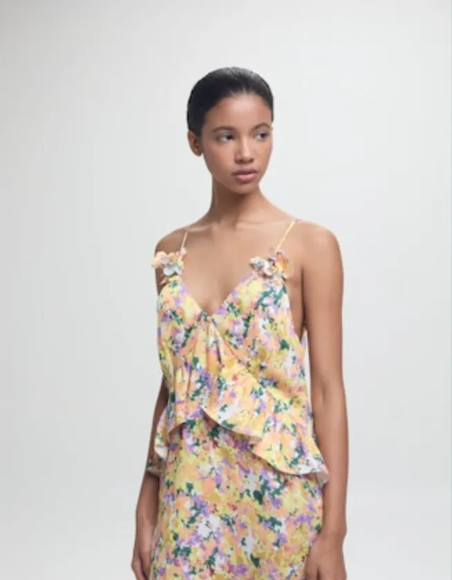 Bel Dress - Yellow Dandelion Crepe