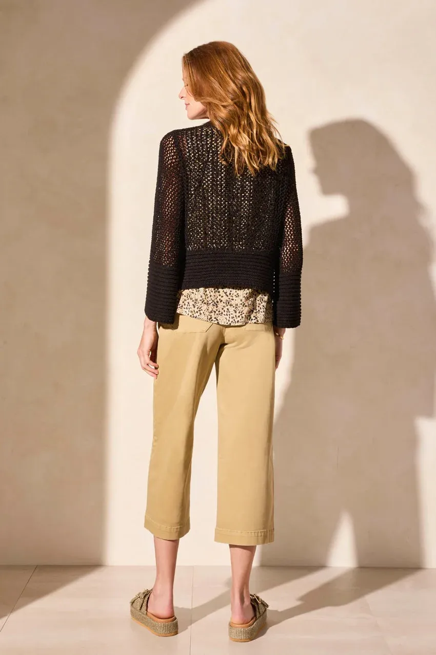 Bell Sleeve Cardigan in Black