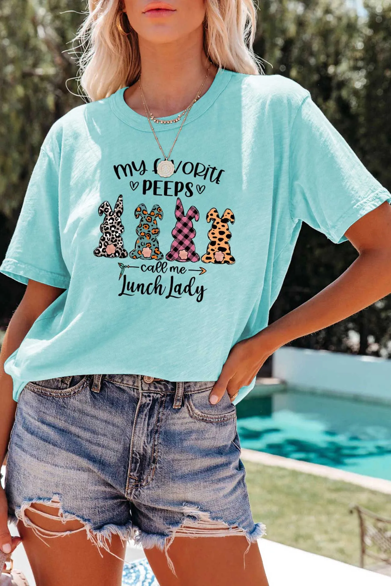 BerryBetty - Various Print Rabbit Graphic T-shirt