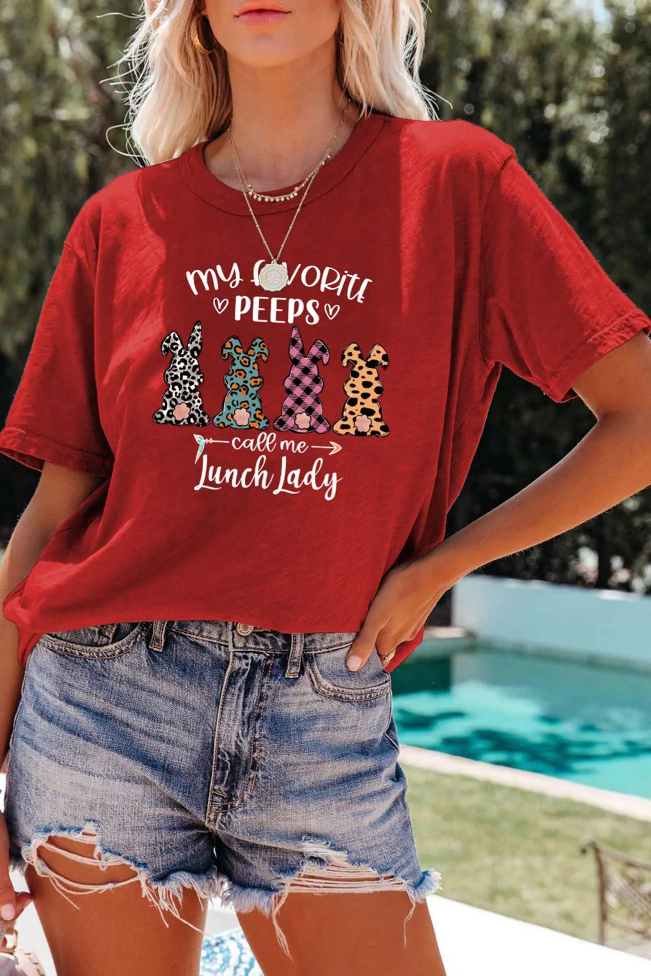 BerryBetty - Various Print Rabbit Graphic T-shirt