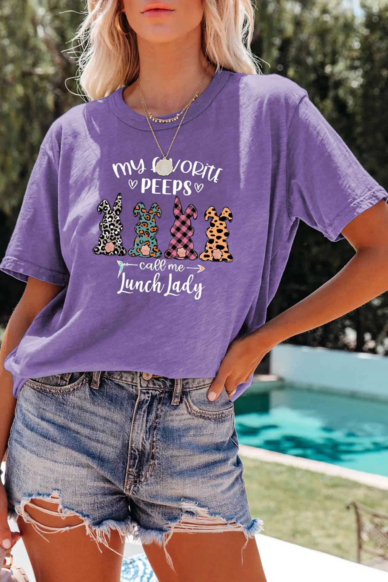BerryBetty - Various Print Rabbit Graphic T-shirt