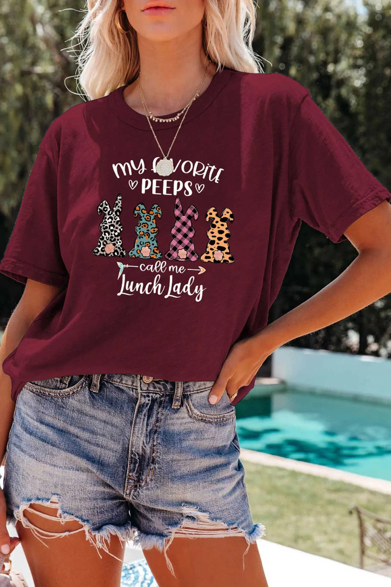 BerryBetty - Various Print Rabbit Graphic T-shirt