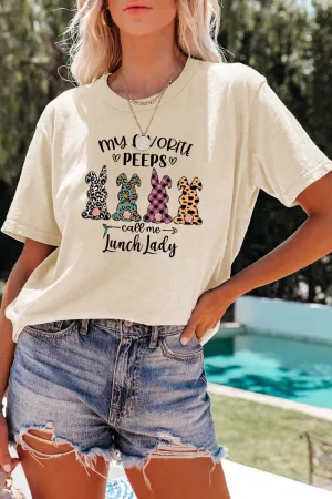 BerryBetty - Various Print Rabbit Graphic T-shirt
