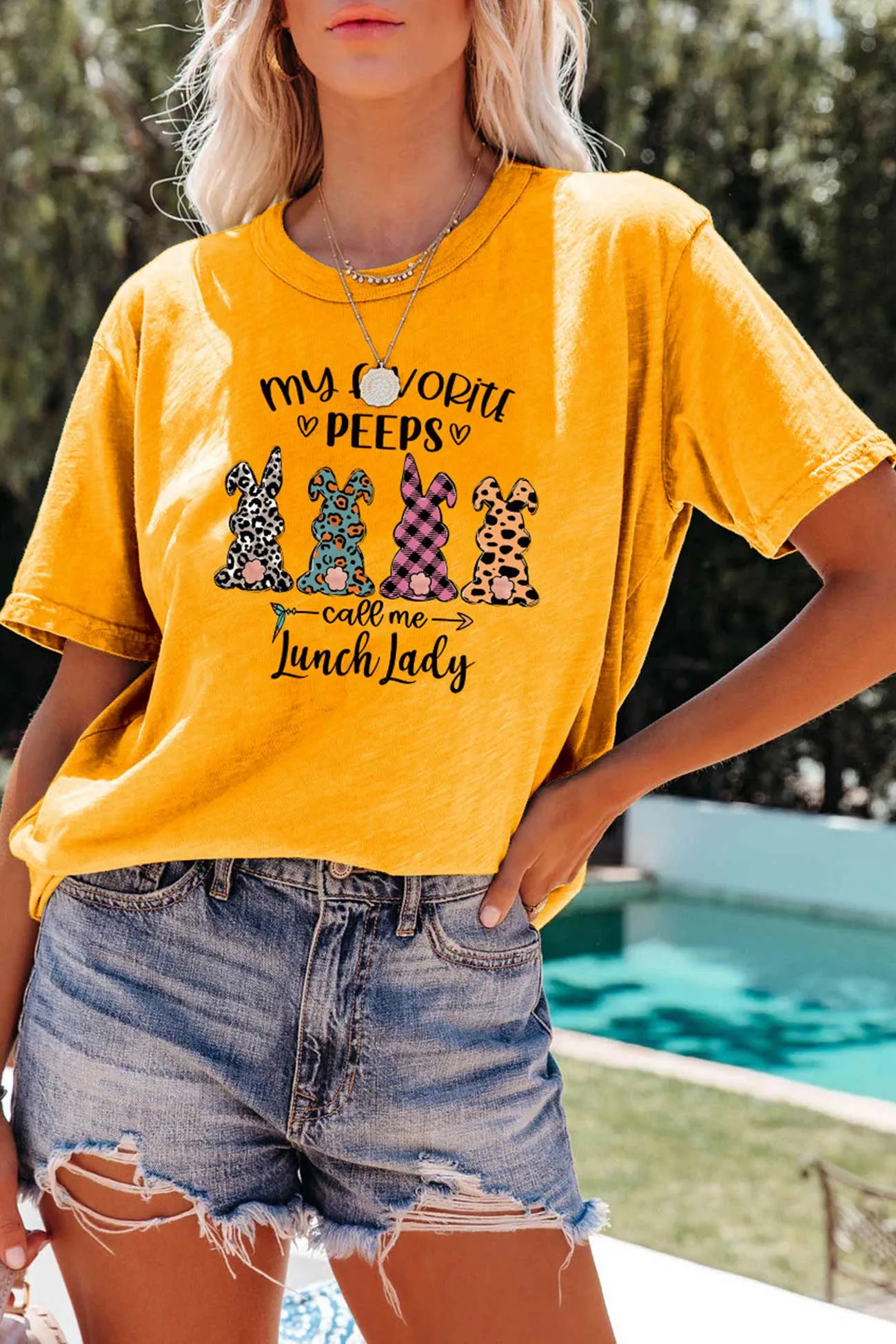 BerryBetty - Various Print Rabbit Graphic T-shirt