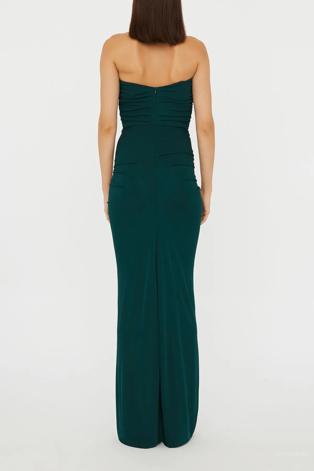 Bezel Quartz Disconnect Dress in Evergreen