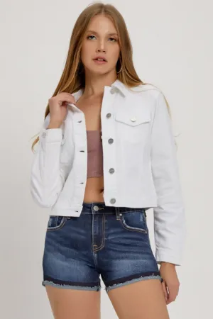 Billy BASIC DENIM JACKET-White