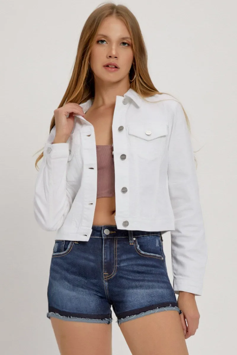 Billy BASIC DENIM JACKET-White