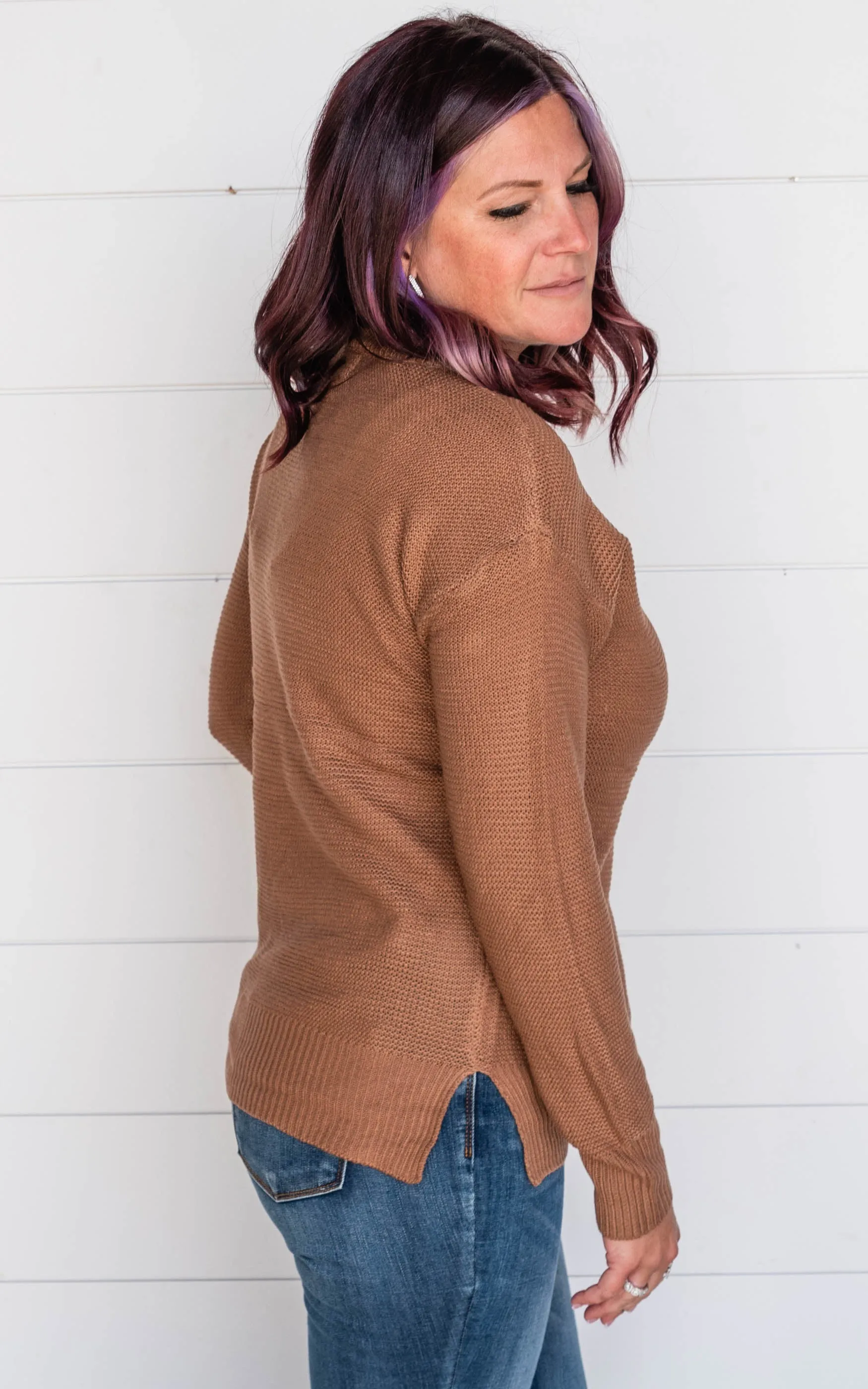Boyfriend Fit Sweater with Drop Shoulder | FINAL SALE