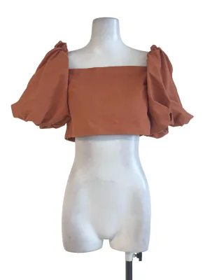Brick Orange Buttoned Top