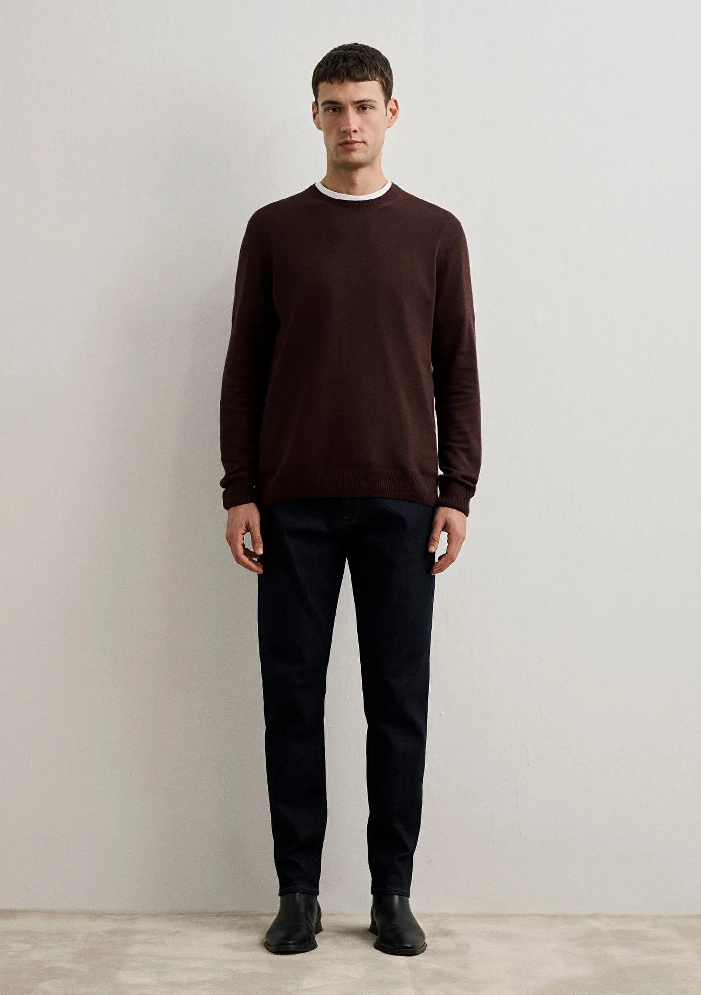 Brown Cashmere Blend Sweater