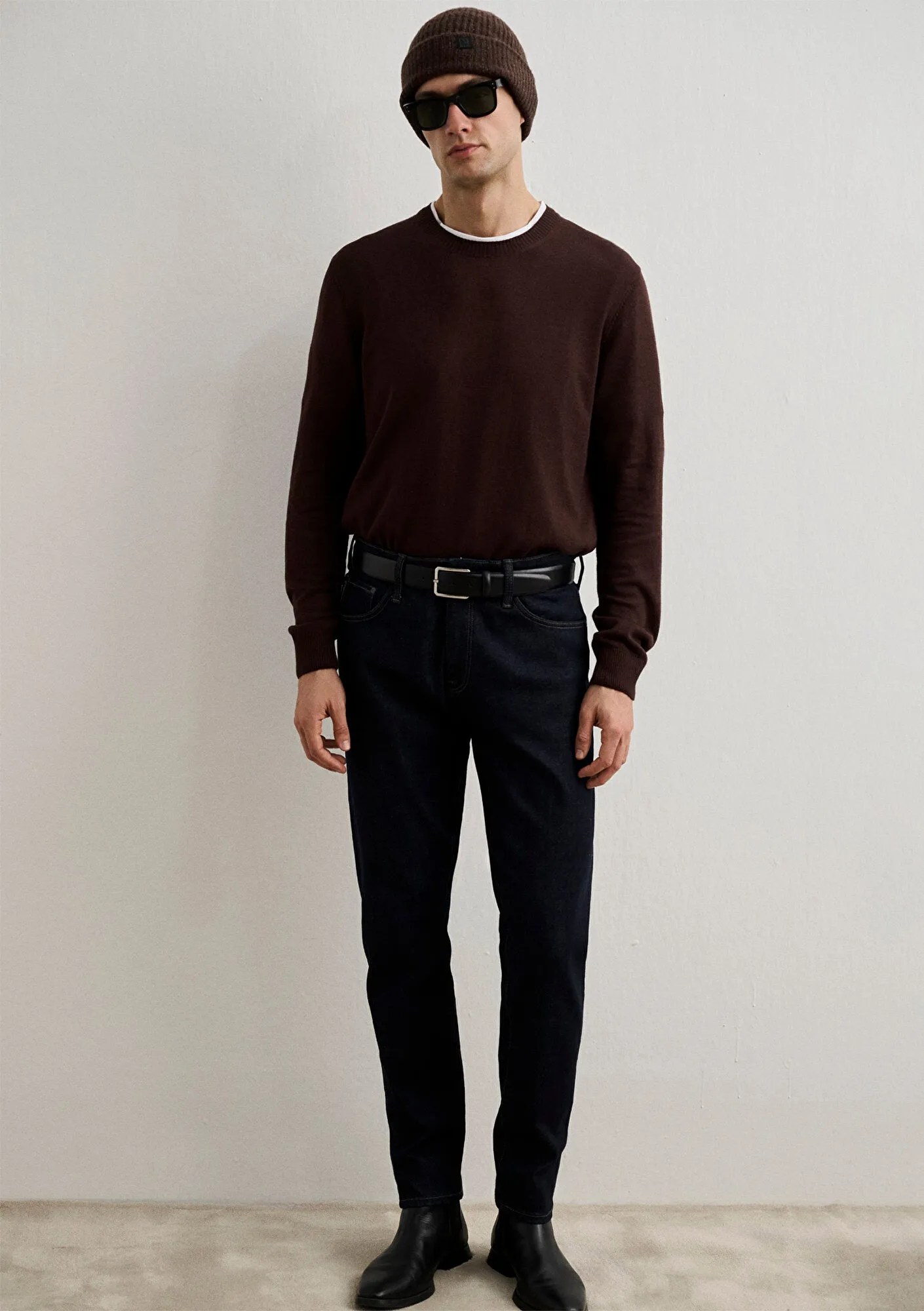 Brown Cashmere Blend Sweater