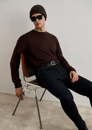 Brown Cashmere Blend Sweater