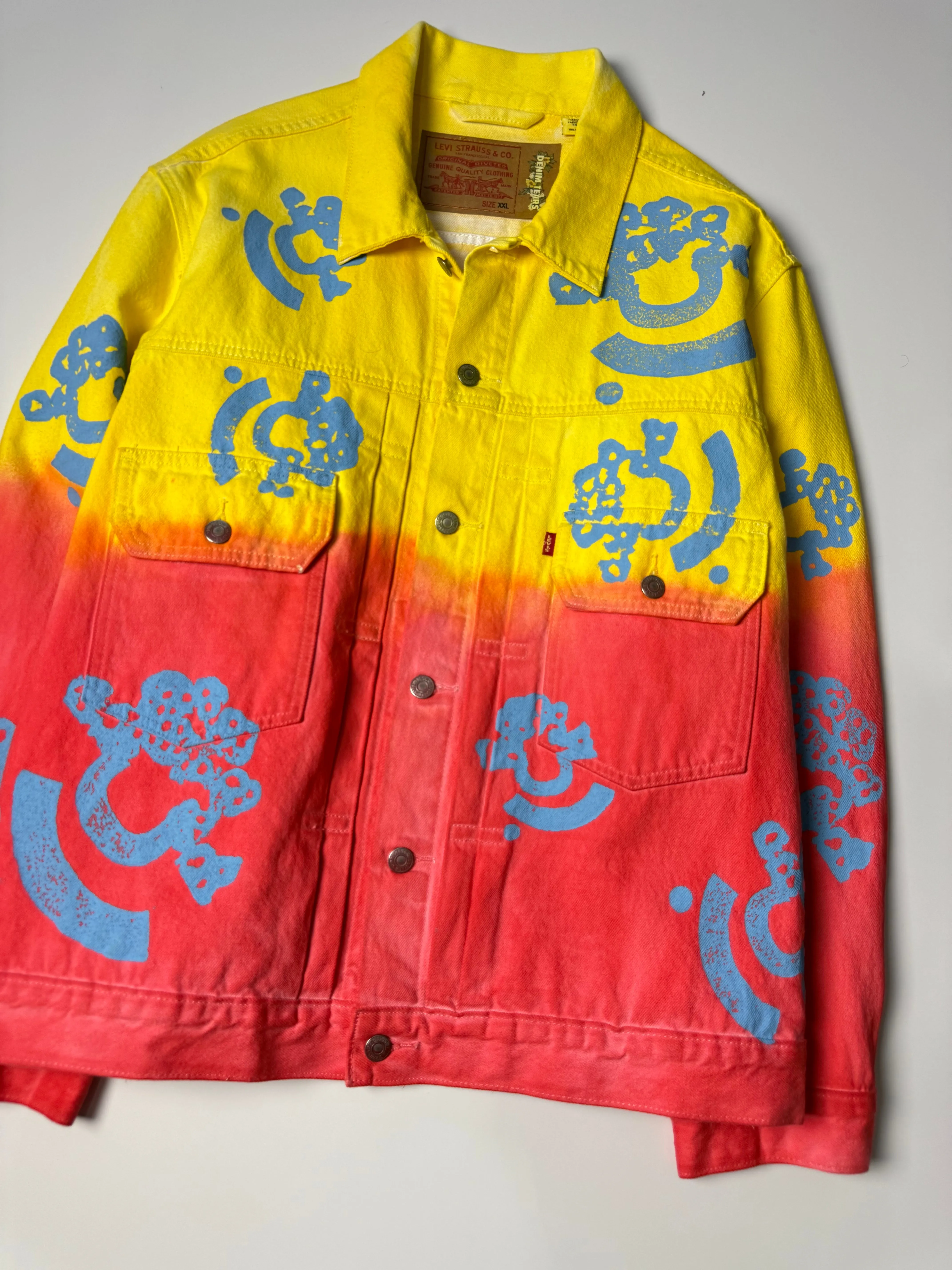 Bstroy Tears Type-2 Gradient Denim Trucker Jacket