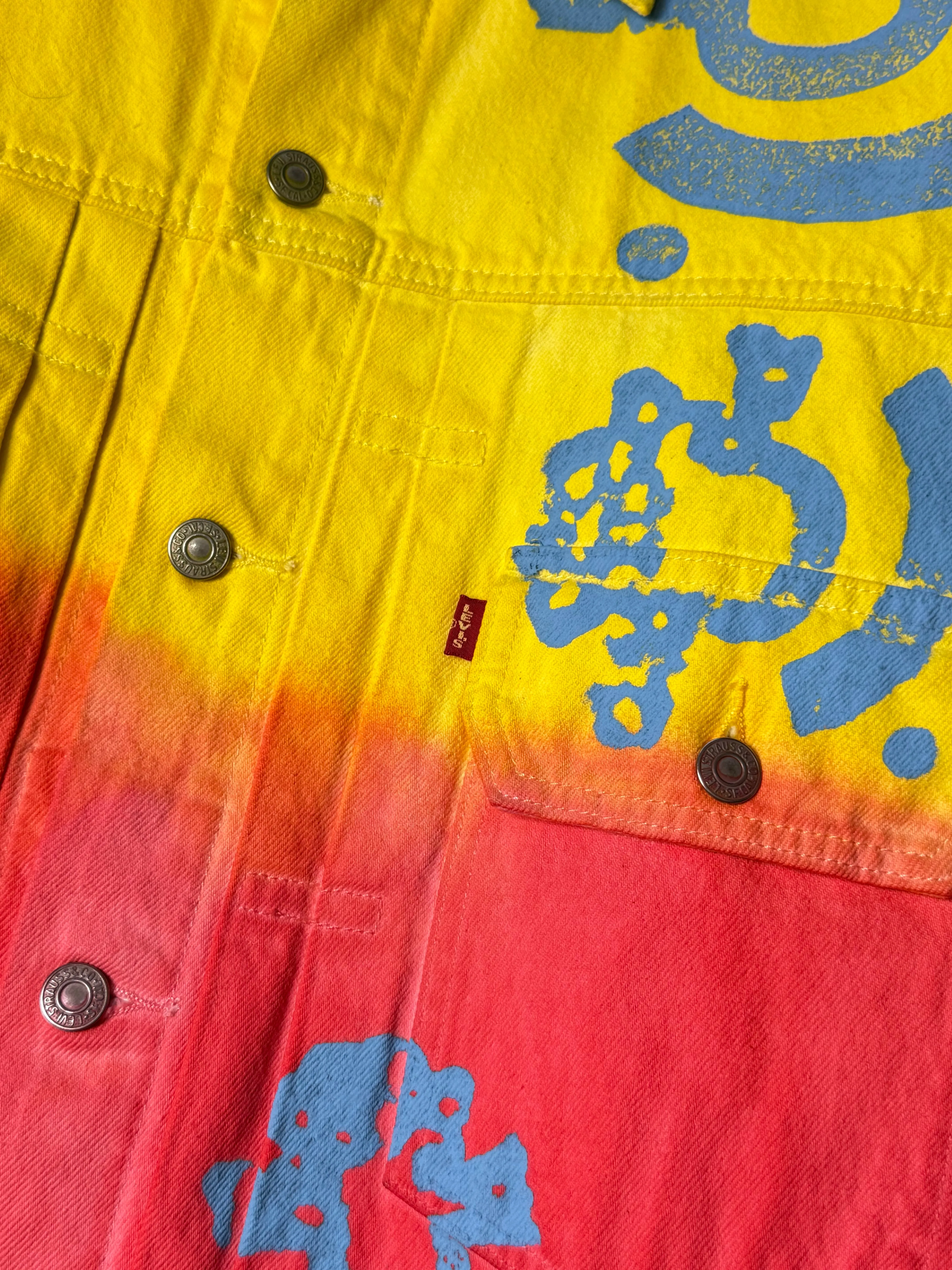 Bstroy Tears Type-2 Gradient Denim Trucker Jacket