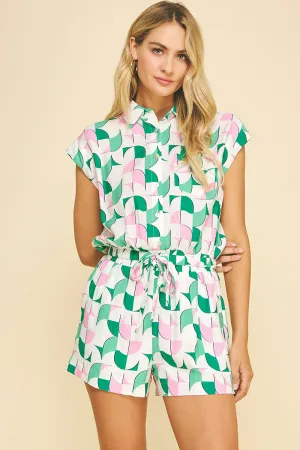 Button Down Woven Blouse