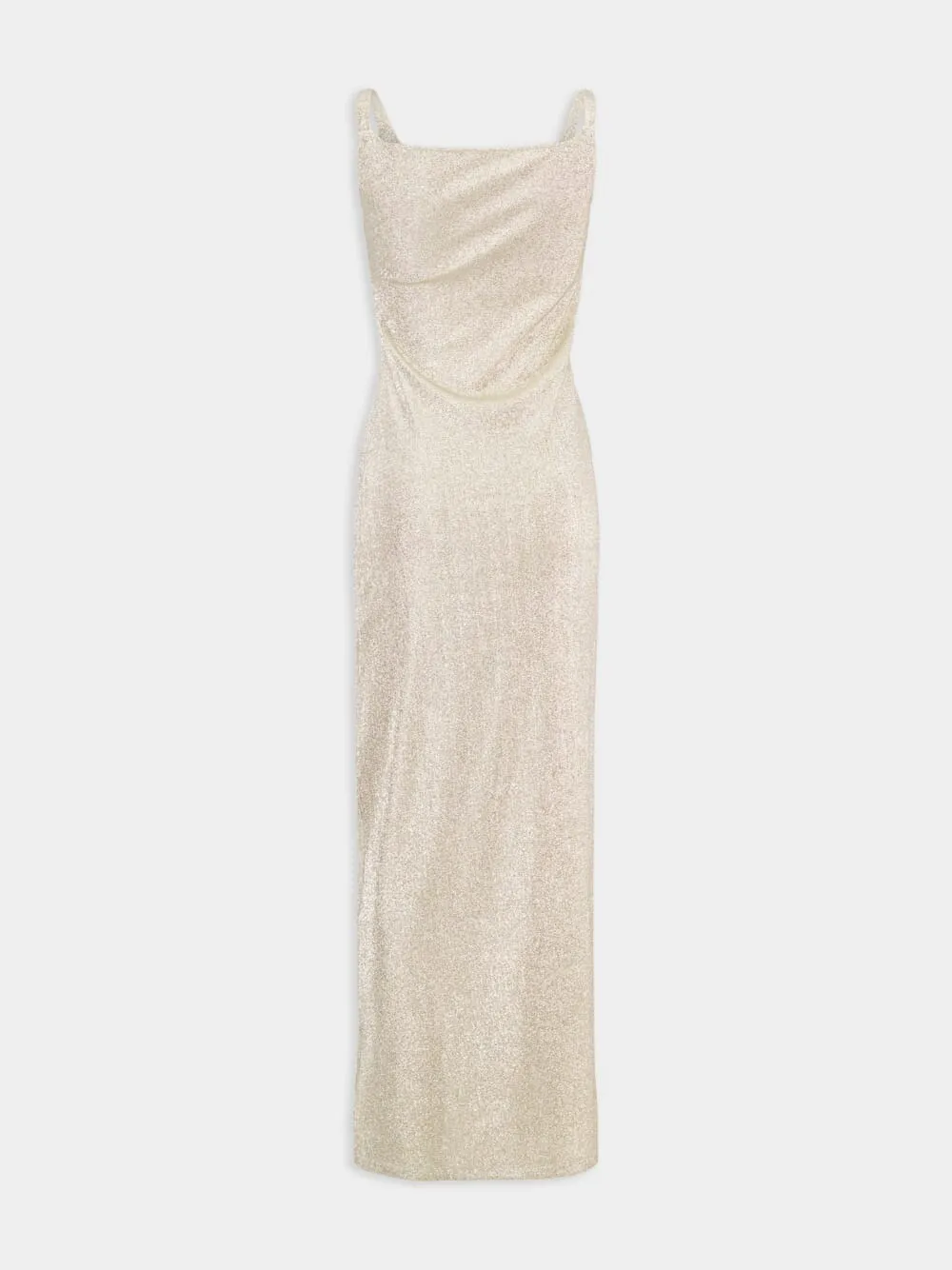 Button-Embellished maxi dress