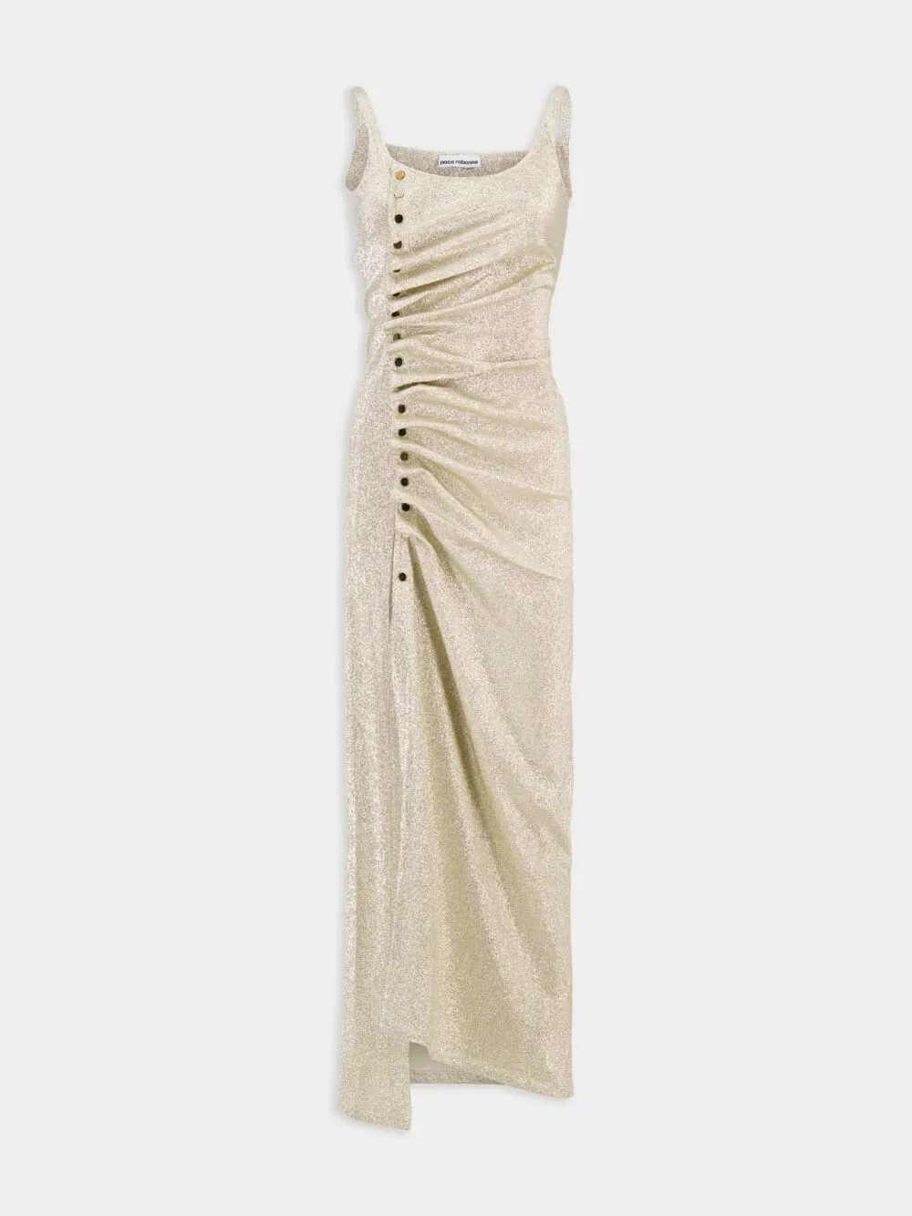 Button-Embellished maxi dress