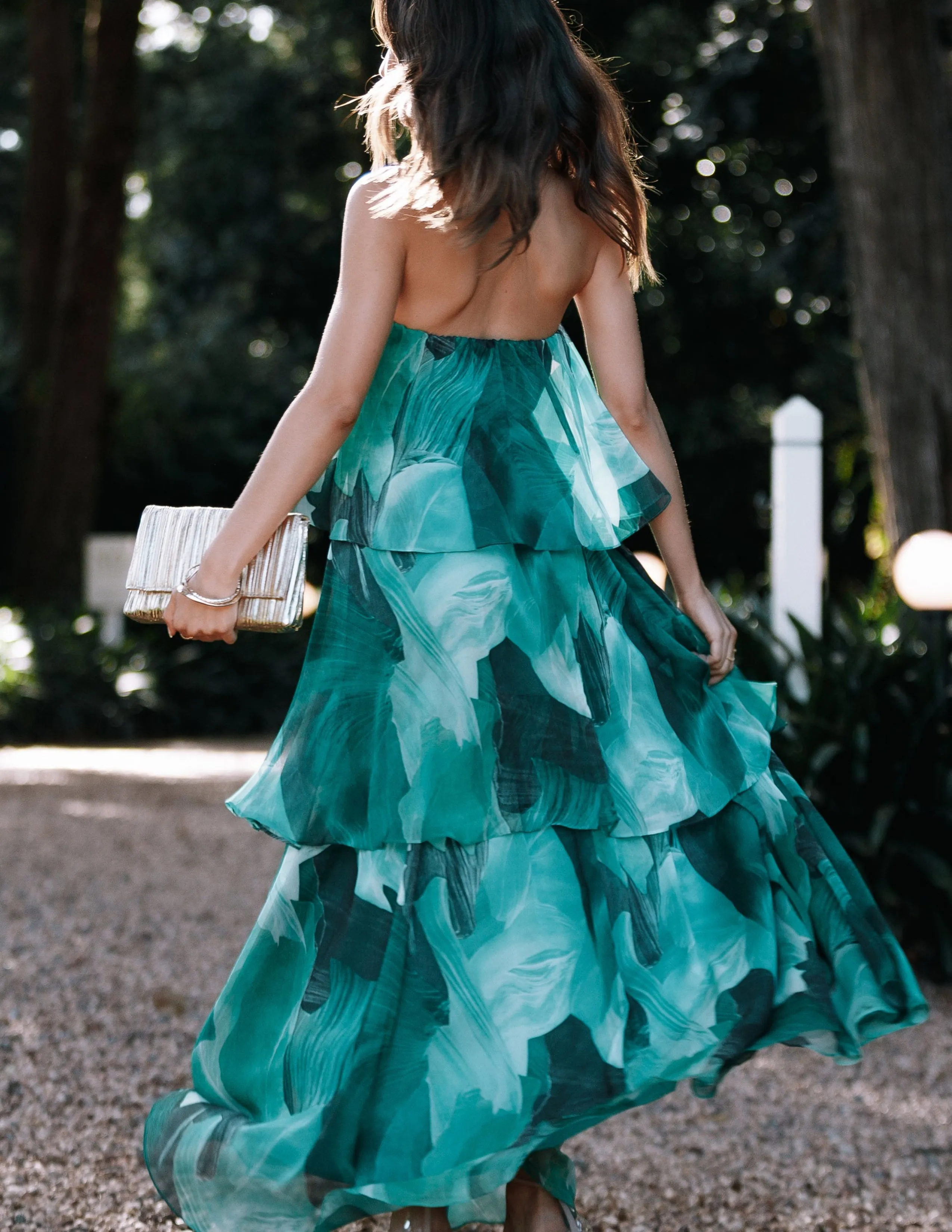 Calista Green Bloom Strapless