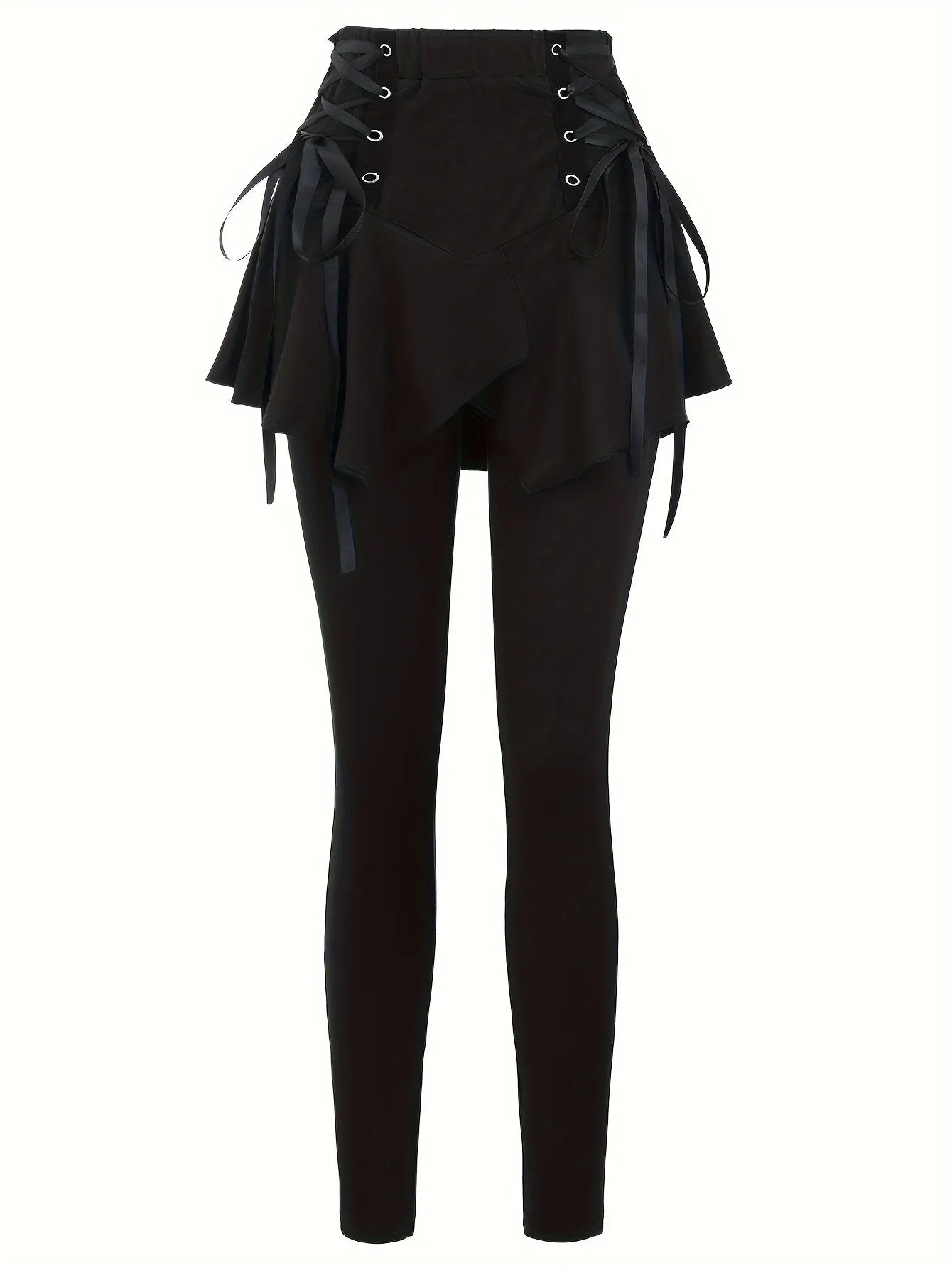 Casual Knit Pants with Lace-Up Detail – Comfortable & Stylish All-Season Wear